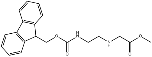 methyl 2-(2-{[(9H-fluoren-9-yl)methoxy]carbonylamino}ethylamino)acetate Struktur