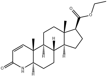 Ethyl 3-Oxo-4-aza-5α-androst-1-ene-17β-carboxylate Structure