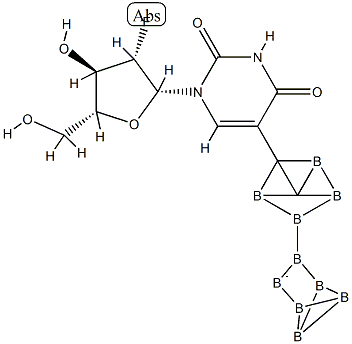5-o-carboranyl-1-(2-deoxy-2-fluoro-arabinofuranosyl)uracil Structure
