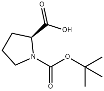 BOC-L-脯氨酸 结构式