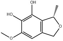 (3S)-1,3-ジヒドロ-6-メトキシ-3β-メチルイソベンゾフラン-4,5-ジオール 化学構造式