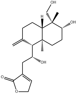14-去氧基-11-羟基穿心莲内酯 结构式