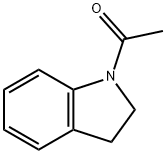 2,3-ジヒドロ-1-アセチル-1H-インドール 化学構造式