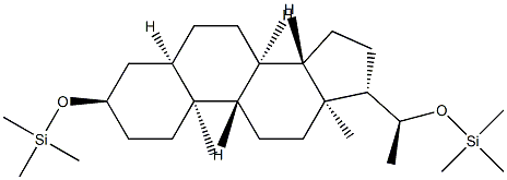 (20S)-3α,20-ビス(トリメチルシロキシ)-5β-プレグナン 化学構造式