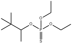 O,O-Diethyl O-(1,2,2-trimethylpropyl) =phosphorothioate Struktur