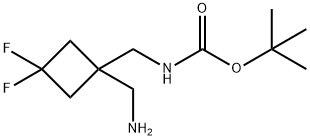 1-(BOC-AMINOMETHYL)-3,3-DFLUOROCYCLOBUTANE-1-METHAMINE, 1638759-66-6, 结构式