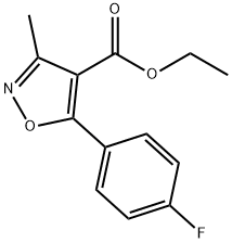 4-Isoxazolecarboxylic acid, 5-(4-fluorophenyl)-3-Methyl-, ethyl 结构式