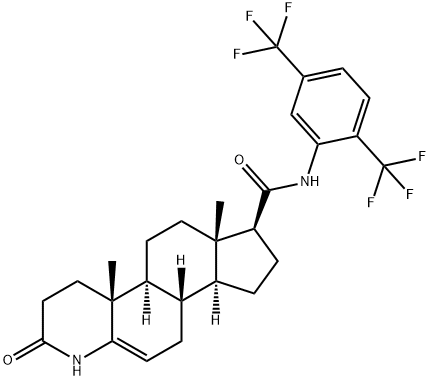 (17β)-N-[2,5-Bis(trifluoroMethyl)phenyl]-3-oxo-4-azaandrost-5-ene-17-carboxaMide Structure
