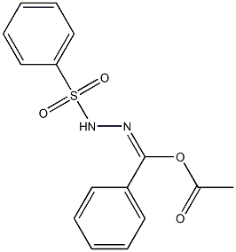 α-[2-(Phenylsulfonyl)hydrazono]benzenemethanol acetate 结构式
