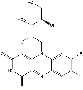 8-fluoro-8-demethylriboflavin 结构式