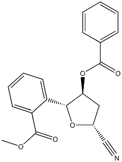 β-4,5-dibenzoyl-2-cyano-D-deoxyribrate Structure