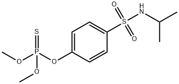 Phosphorothioic acid=O,O-dimethyl=O-[4-[[(1-methylethyl)amino]sulfonyl]phenyl] ester Struktur