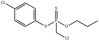 Chloromethyldithiophosphonic acid=S-(4-chlorophenyl)=O-propyl ester 结构式