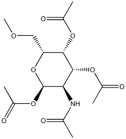 2-Acetylamino-6-O-methyl-2-deoxy-α-D-galactopyranose 1,3,4-triacetate 结构式