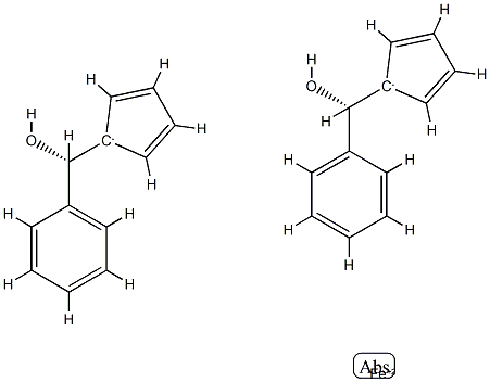 (R,R)-1,1'-Bis(hydroxy(phenyl)methyl)ferrocene Structure