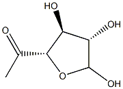 6-デオキシ-D-arabino-5-ヘキソスロフラノース 化学構造式