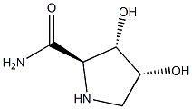 2-Pyrrolidinecarboxamide,3,4-dihydroxy-,trans-2,3,cis-3,4-()-(8CI) 结构式