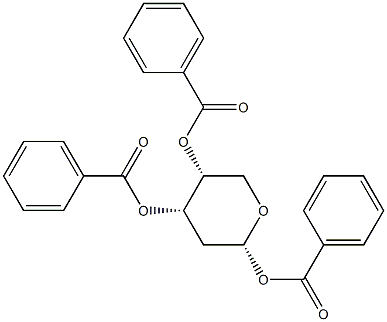 1-O,3-O,4-O-Tribenzoyl-2-deoxy-α-D-erythro-pentopyranose 结构式