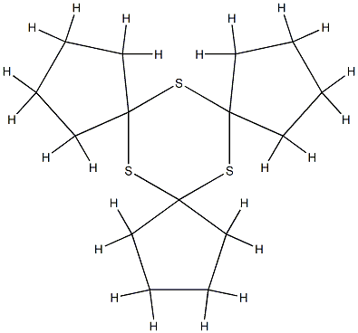 6,12,18-Trithiatrisprio [4.1.4:1.4.1]octadecane Struktur