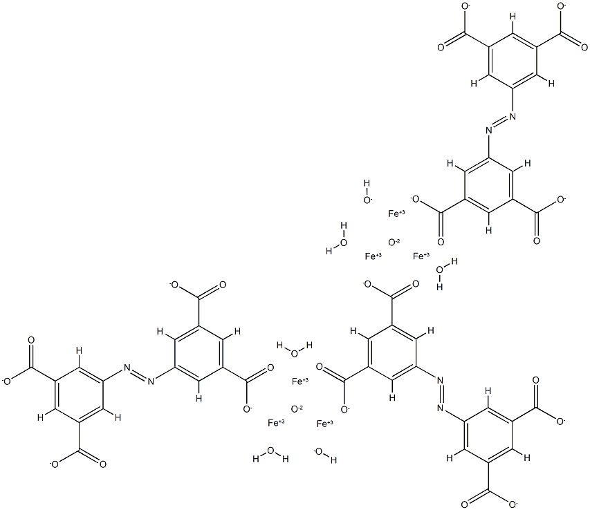 Iron azobenzene tetracarboxylic, Porous [PCN-250(Fe)], CONEKTIC(TM) F250 Structure