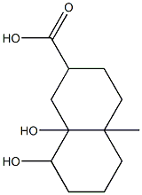 2-Naphthoicacid, 1,2b,3,4,4a,5,6,7,8,8a-decahydro-8a,8ab-dihydroxy-4aa-methyl- (8CI) Structure