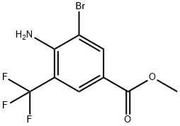4-氨基-3-溴-5-三氟甲基苯甲酸甲酯 结构式