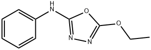 5-エトキシ-N-フェニル-1,3,4-オキサジアゾール-2-アミン 化学構造式