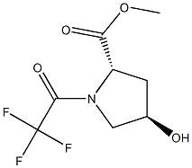 (4R)-4β-ヒドロキシ-1-(トリフルオロアセチル)-L-プロリンメチル 化学構造式