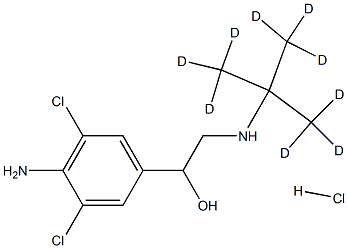 克伦特罗-D9 盐酸盐, 184006-60-8, 结构式