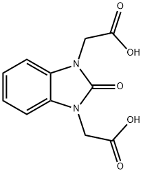 3-(CARBOXYMETHYL)-2-OXO-2,3-DIHYDRO-1H-BENZIMIDAZOL-1-YL]ACETIC ACID 结构式