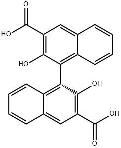 (aR)-2,2'-Dihydroxy-1,1'-binaphthalene-3,3'-dicarboxylic acid Structure