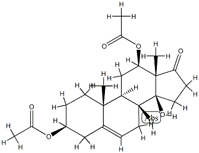 3β,12β-Bis(acetyloxy)-8,14β-dihydroxyandrost-5-en-17-one 结构式
