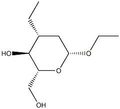 ba-arabino-Hexopyranoside, ethyl 2,3-dideoxy-3-ethyl- (9CI) Structure