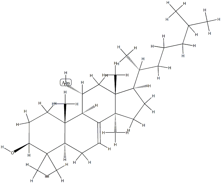 Lanost-7-ene-3β,11α-diol 结构式