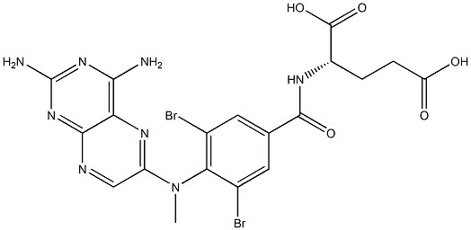 3',5'-dibromoaminopterin Structure