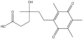 γ-Hydroxy-γ,2,4,5-tetramethyl-3,6-dioxocyclohexa-1,4-diene-1-hexanoic acid Structure