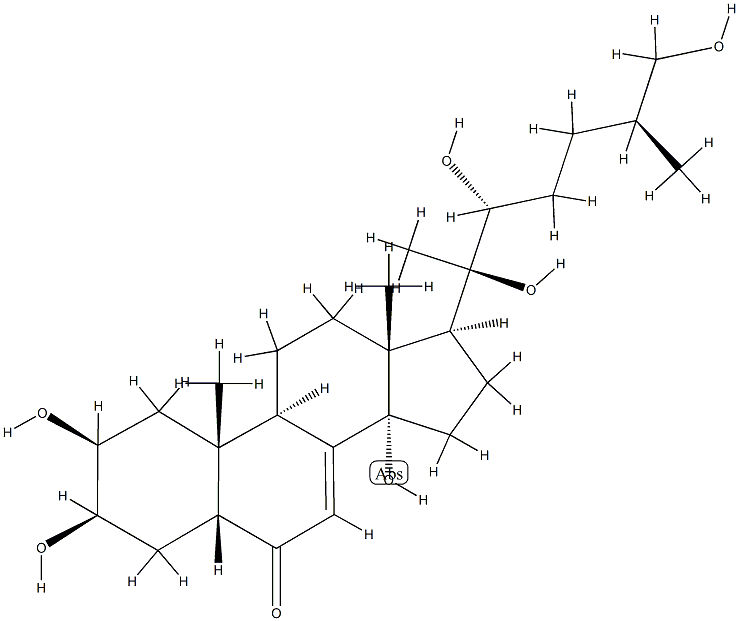 25S-牛膝甾酮, 19595-18-7, 结构式