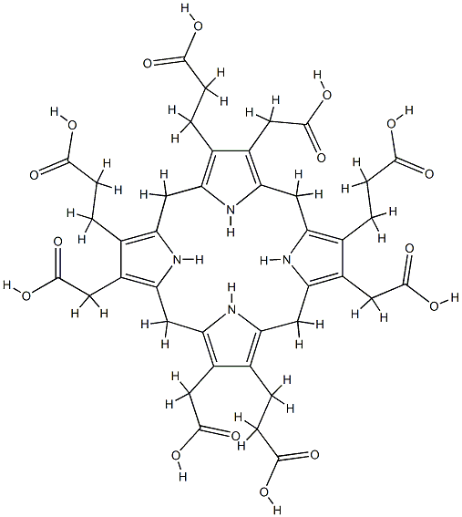 5,10,15,20,22,24-ヘキサヒドロウロポルフィリンIII 化学構造式