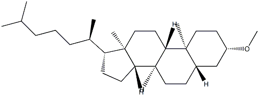3β-メトキシ-5α-コレスタン 化学構造式