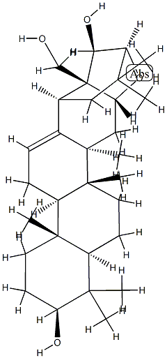 16α,21α-Epoxy-5α-olean-12-ene-3β,22α,28-triol 结构式