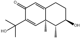 (4aR)-5,6,7,8-Tetrahydro-6α-hydroxy-3-(1-hydroxy-1-methylethyl)-4a,5β-dimethylnaphthalen-2(4aH)-one 结构式