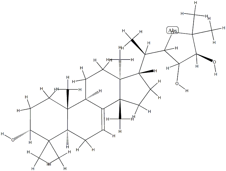 (13α,14β,17α,20R,24S)-22,25-Epoxylanost-7-ene-3α,23,24-triol 结构式