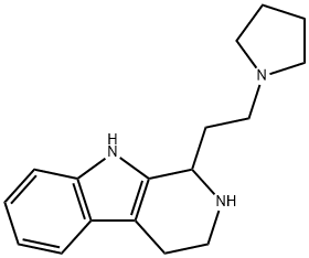 1-(2-Pyrrolizinoethyl)-1,2,3,4-tetrahydro-β-carboline Structure