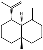(4aS,8aα)-デカヒドロ-4a-メチル-1-メチレン-8α-イソプロペニルナフタレン 化学構造式
