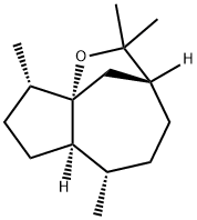 (3R,6aα)-Decahydro-2,2,6α,9α-tetramethyl-3,9aβ-methano-cyclopent[b]oxocin 结构式