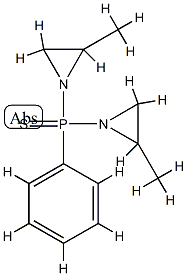 bis(2-methylaziridin-1-yl)-phenyl-sulfanylidene-phosphorane 结构式