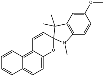 5-甲氧基-1,3,3-三甲基螺[二氢吲哚-2,3`-[3H]萘并[2,1-B]吡喃], 20200-59-3, 结构式