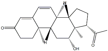 12β-Hydroxypregna-4,6-diene-3,20-dione Structure