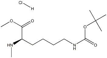 N6-(叔丁氧基羰基)-N2-甲基-D-赖氨酸甲酯盐酸盐, 2044710-35-0, 结构式
