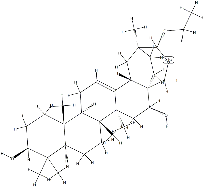 (30R)-28,30-Epoxy-30-ethoxyolean-12-ene-3β,16α-diol Struktur